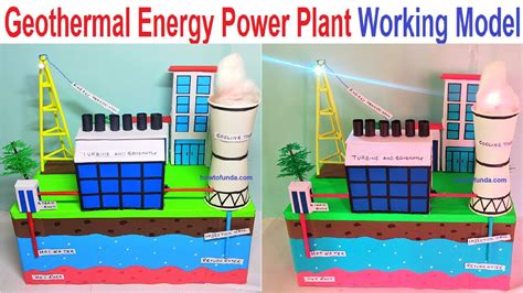 geothermal energy power plant working model science project for exhibition | howtofunda - YouTube