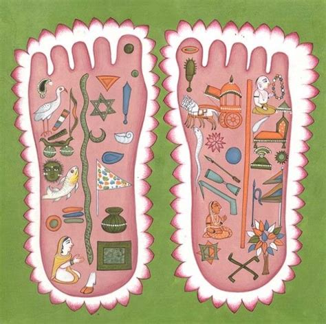 scripture - Symbol's Meaning on Lord Vishnu's Lotus feet? - Hinduism ...