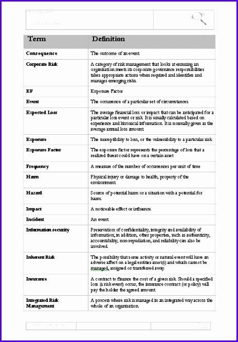 6 Glossary Template Excel - Excel Templates