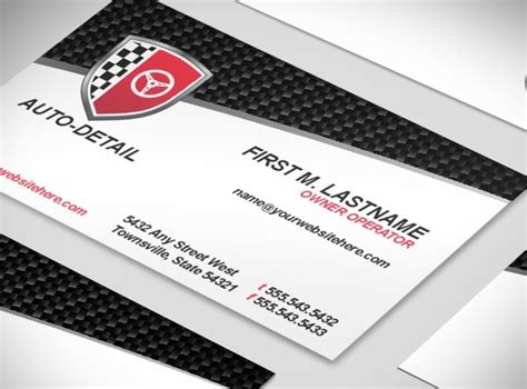 Car & Auto Detailing Services Business Card Templates |MyCreativeShop.com