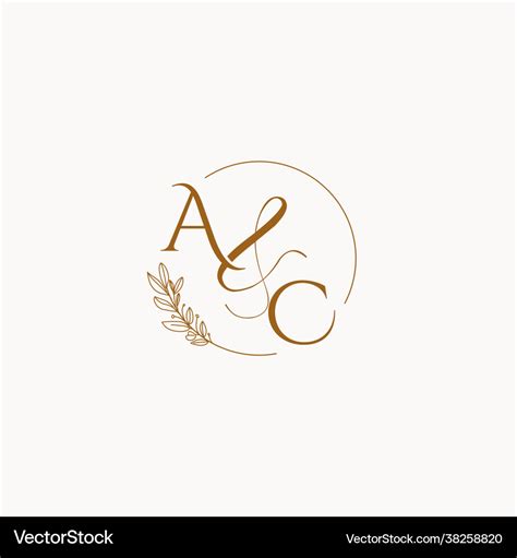 Ac initial wedding monogram logo Royalty Free Vector Image