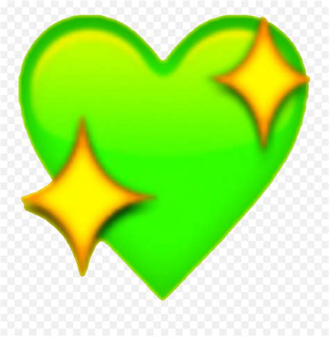 Emoji Corazon Con Estrellas Png - Transparent Background Green Emoji Png,Que Significamagenes De ...