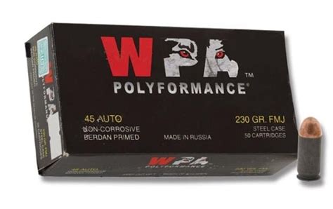 Wolf Polyformance 45 ACP 230 Grain FMJ 500 Rounds - $269.99 | gun.deals