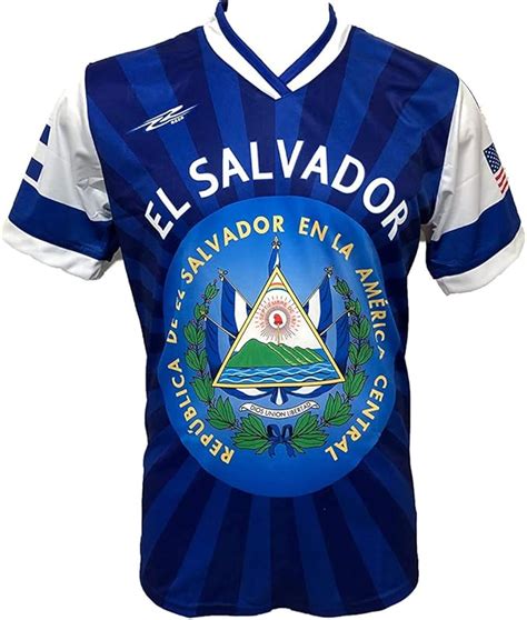 Buy ARZA El Salvador Men's Soccer Jersey USA Proud Shirt (M) Blue, White at Amazon.in