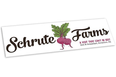 Schrute Farms Bumper Sticker - Official The Office Merchandise – Papersalt