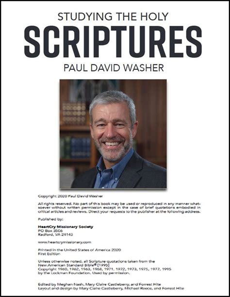 PAUL WASHER eBook STUDYING THE HOLY SCRIPTURES FREE - BibleBulldog - Antiquarian Bibles