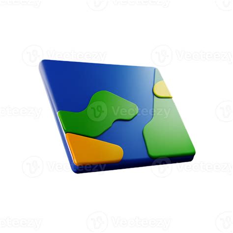 map 3d rendering icon illustration 28713507 PNG