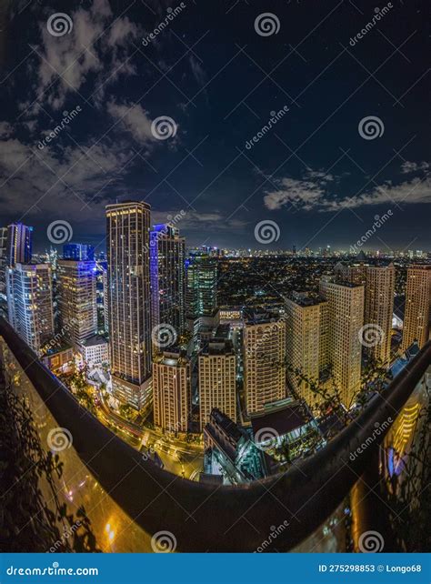 Panoramic Image Over Manila Skyline at Night Stock Image - Image of capitol, rooftop: 275298853