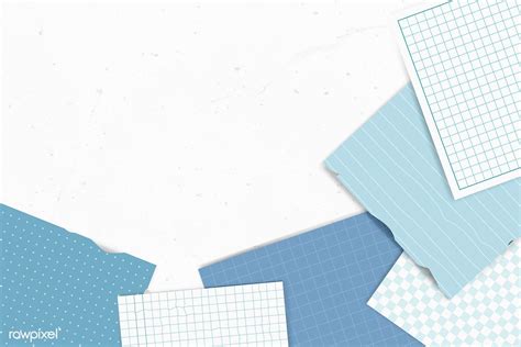 Blue ripped note collection vector | free image by rawpixel.com ...