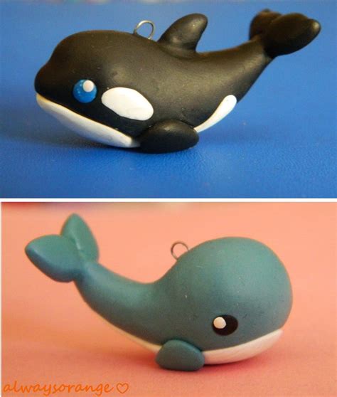 modeling clay Whale Charms Fimo Polymer Clay, Polymer Clay Ornaments ...