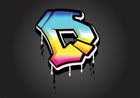 D letter 3D Graffiti Dripping alphabet font vector 7166045 Vector Art at Vecteezy