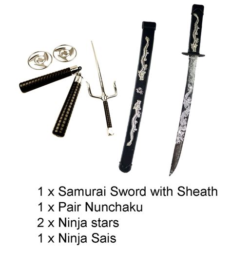 Kids Ninja Sword Toy Weapons Set Plastic