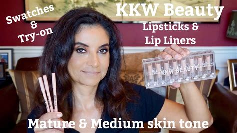 KKW Beauty Lipsticks & Lip Liners *Swatches & Try-On* - YouTube