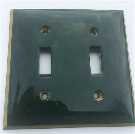 Double Light Switch Cover Plastic Mother of by AmericanArtifactual