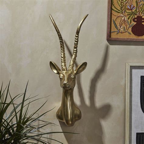 Wall Mount Antelope Head - Iron Accents