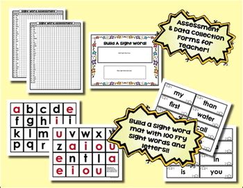 100 Fry Sight Word Cut & Paste Printables - Centers & Activities CCS