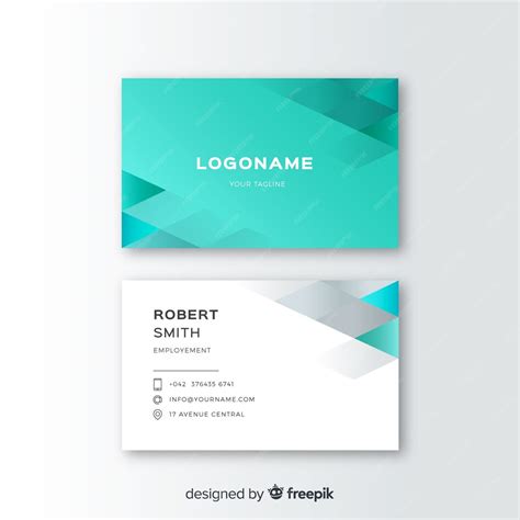 Free Vector | Blue abstract business card template