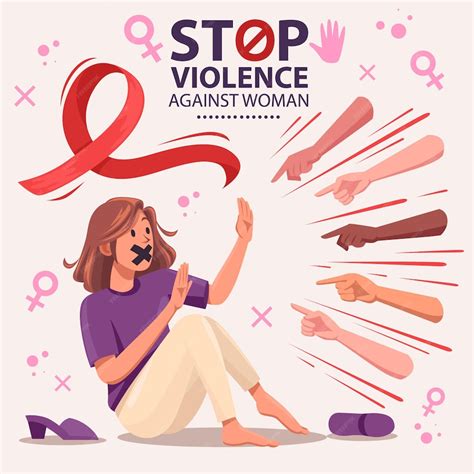 Premium Vector | Stop Violence Against Women Poster Vector