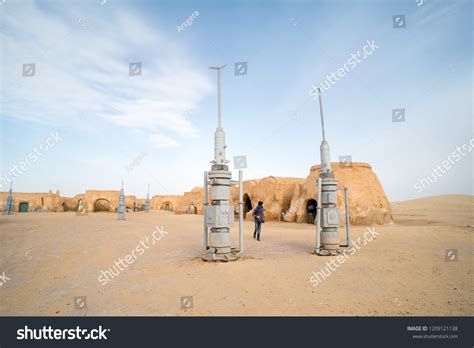 Tatooine Planet Landscape Abandoned Sets Shooting Stock Photo ...