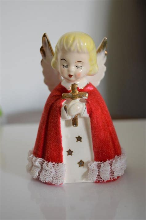 Vintage Porcelain Angels, Set of Four, Retro Christmas Figurines, Japan ...