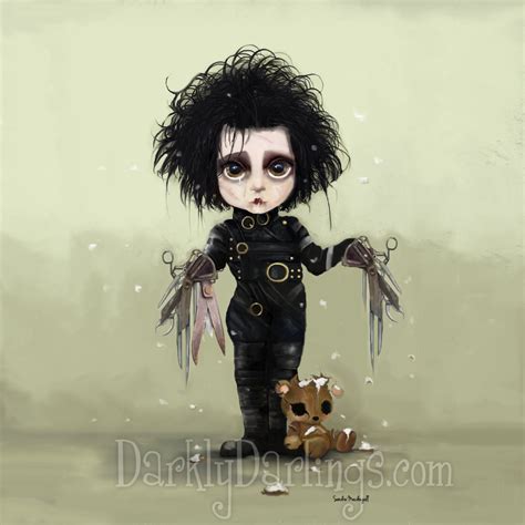 Cute Edward Scissorhands Art / Tim Burton Decor - Etsy