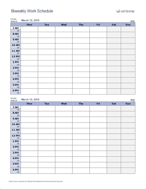 Make Weekly Work Schedules for 30 Employees [Templates] - CareerCliff