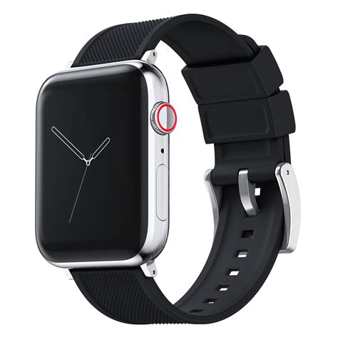 Black Silicone Apple Watch Band | Black Elite | BARTON – Barton Watch Bands