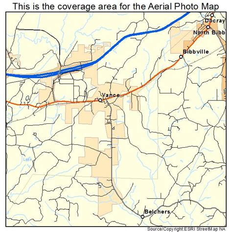 Aerial Photography Map of Vance, AL Alabama