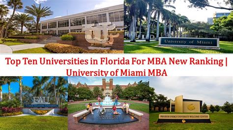 Top 10 Universities in Florida For MBA New Ranking | University of Miami MBA - YouTube