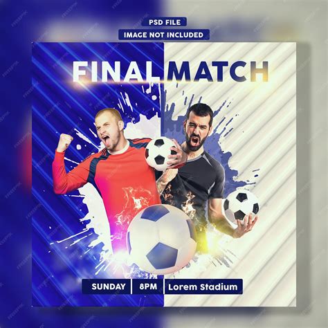 Premium PSD | Creative soccer final match poster