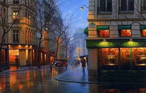 Beautiful Night Cityscapes Paintings | Cityscape painting, Cityscape ...