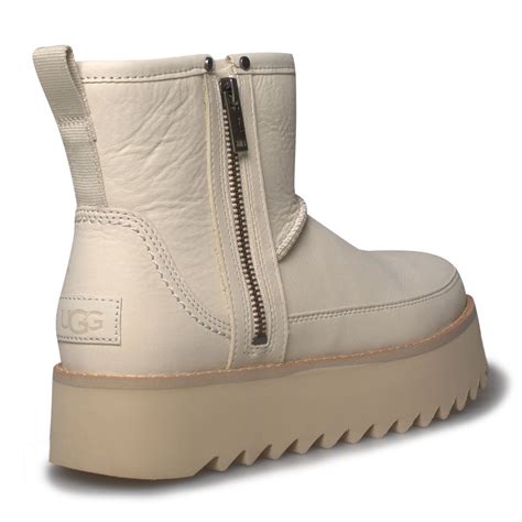 UGG Classic Rebel Biker Mini Bone Boots - Women's - MyCozyBoots