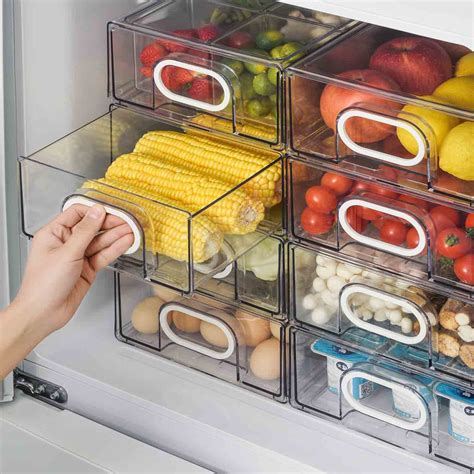 Refrigerator Organizer Bin, Fridge Organizer And Storage Clear ...