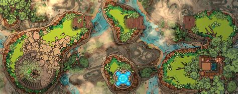 Floating Isle Ruins [25 x 10] - CartographyAssets