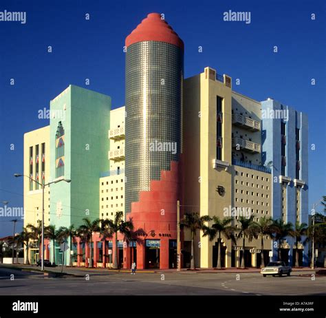 Miami Beach Art Deco historic district Florida USA Stock Photo - Alamy