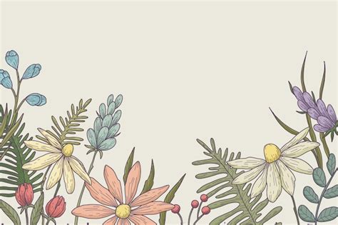 Free Vector | Hand drawn floral wallpaper