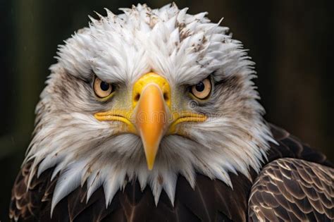 Close-up of a Perched Bald Eagle, Eyes Sharply Focused Stock Photo ...