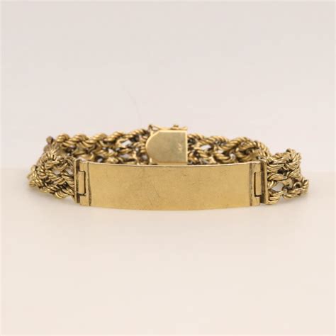 10kt Gold Name Plate Bracelet | Property Room