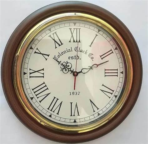 Brown Analog 16Inch Wooden Wall Clock, For Home at Rs 975 in Roorkee ...