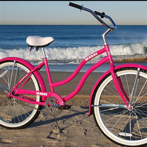 Pink Cruiser Bike with a basket, want. Beach Cruiser Bicycle, Pink ...