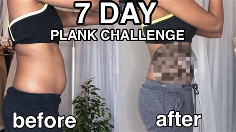 I did the 7 Day Plank Challenge || Before and After - YouTube