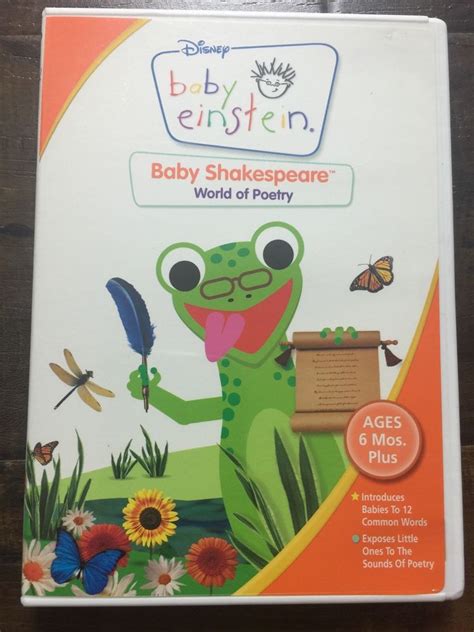 Disney Baby Einstein Baby Shakespeare DVD 2007 World Of Poetry 6 Mos ...