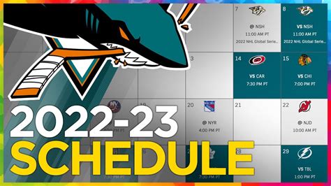 San Jose Sharks 2022-23 Schedule BREAKDOWN - YouTube