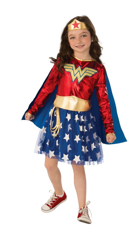 Rubies Deluxe Girls Wonder Woman Superhero Kids Halloween Costume - Walmart.com