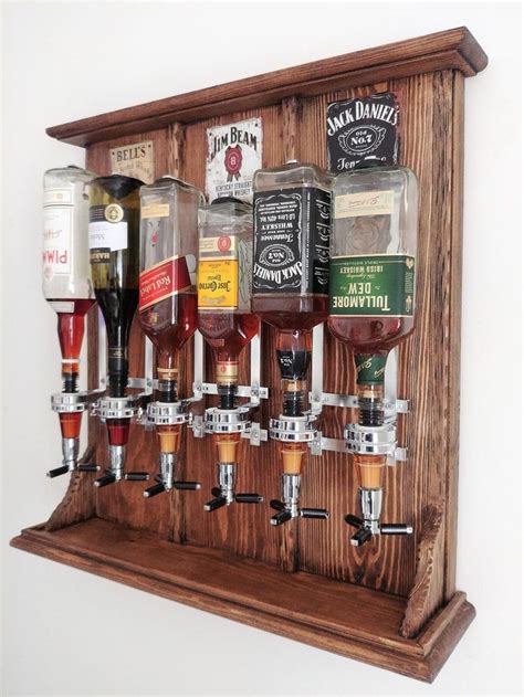 Home Whiskey Bar/wall Mounted Whiskey Dispenser/gift for Mens/drink Party Bar/liqueur Dispenser ...