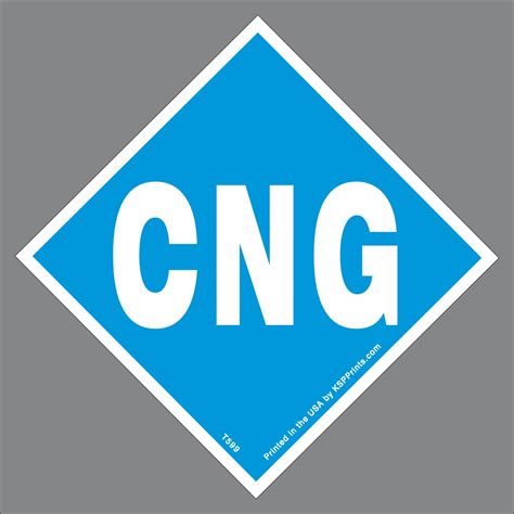 Reflective CNG sticker tells Everyone this Vehicle or Equipment Uses CNG