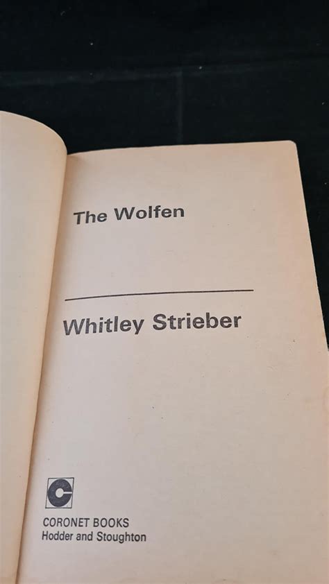 Whitley Strieber - The Wolfen, Coronet Books, 1979, Paperbacks – Richard Dalby's Library