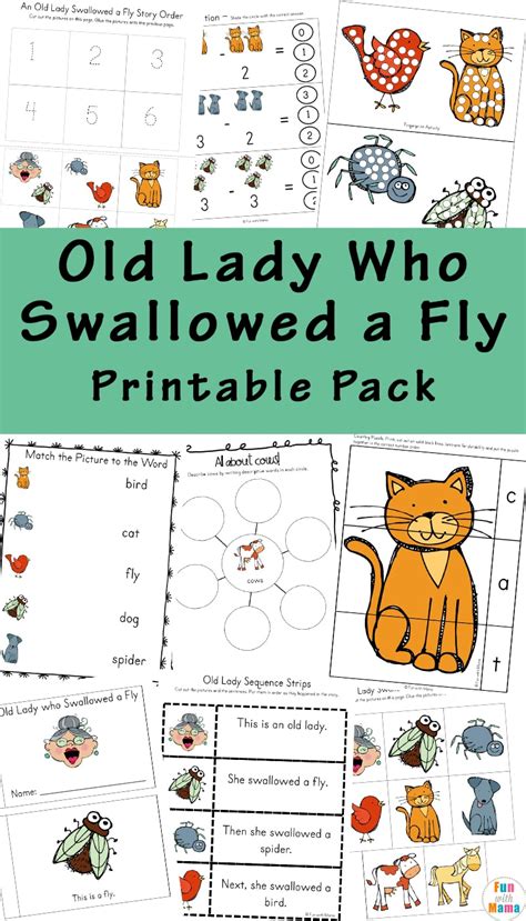 Old Lady Who Swallowed A Fly Activities - Fun with Mama