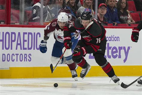 Artturi Lehkonen lifts Avalanche over Hurricanes in overtime - The Rink ...