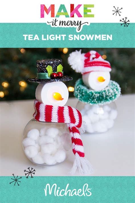 Make your holidays bright with this adorable Tea Light Snowmen project ...